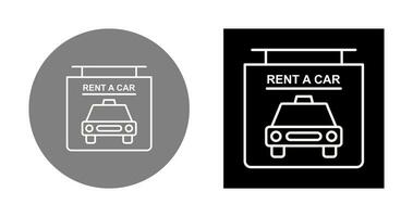 Mieten Sie ein Auto-Vektorsymbol vektor