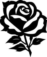 Rose - - minimalistisch und eben Logo - - Vektor Illustration