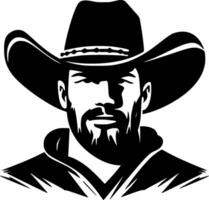 Cowboy - - minimalistisch und eben Logo - - Vektor Illustration