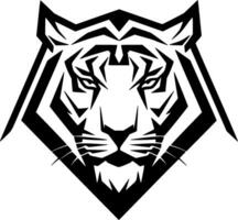 tiger - minimalistisk och platt logotyp - vektor illustration