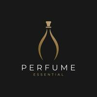 Luxus Wesen Duft Parfüm Logo Vorlage Design isoliert Hintergrund. vektor
