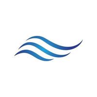 Welle Wasser Logo Design-Vorlage vektor