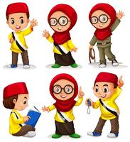 Brunei-Kinder in Kostümen vektor