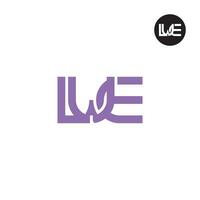 Brief lwe Monogramm Logo Design vektor