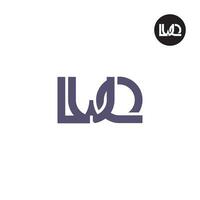 brev lwq monogram logotyp design vektor