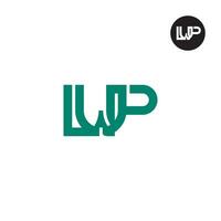 brev lwp monogram logotyp design vektor
