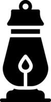 Feuer Lampe Glyphe Symbol vektor