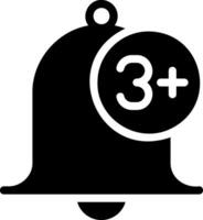 Glyph-Symbol für Benachrichtigungsglocke vektor