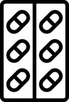 Symbol für die Pillenlinie vektor