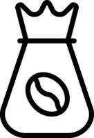 Symbol für die Kaffeebeutellinie vektor