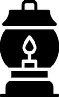 brand lampa glyf ikon vektor