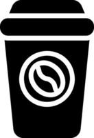 Glyphen-Symbol für Eiskaffee vektor