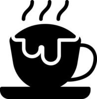 Glyphen-Symbol für Kaffee Latte vektor