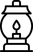 Feuer Lampe Linie Symbol vektor