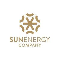 Sonne Solar- Energie Logo Konzept. geeignet zum irgendein Unternehmen mit ein Solar- thematisch vektor