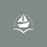 resa hav båt företag logotyp ikon begrepp design vektor