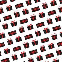 schwarz rot schwarz Freitag Geschenke Box Muster Hintergrund Vektor Illustration