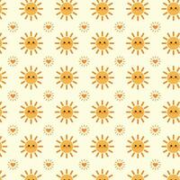 süß nahtlos Sonne Muster Hintergrund Hintergrund Design Vektor Illustration