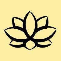 Symbol Lotus. Diwali Feier Elemente. Symbole im Hand gezeichnet Stil. gut zum Drucke, Poster, Logo, Dekoration, Infografiken, usw. vektor