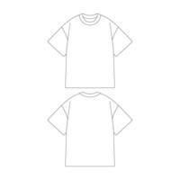 mall t-shirt oversize vektor illustration platt design översikt Kläder samling