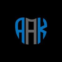 aak brev logotyp kreativ design. aak unik design. vektor