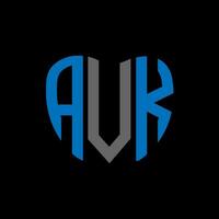 avk brev logotyp kreativ design. avk unik design. vektor