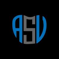 asv Brief Logo kreativ Design. asv einzigartig Design. vektor