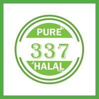 Design mit halal Blatt Design 337 vektor