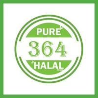 Design mit halal Blatt Design 364 vektor