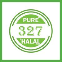 Design mit halal Blatt Design 327 vektor