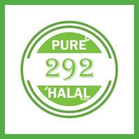 Design mit halal Blatt Design 292 vektor