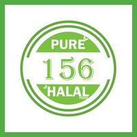 Design mit halal Blatt Design 156 vektor