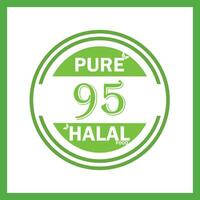 Design mit halal Blatt Design 95 vektor