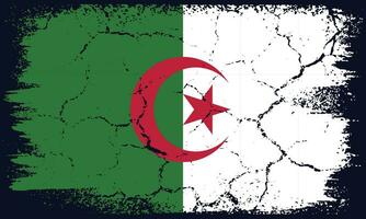 fri vektor platt design grunge algeriet flagga bakgrund