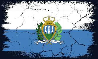 kostenlos Vektor eben Design Grunge san Marino Flagge Hintergrund