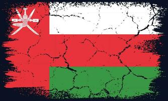 kostenlos Vektor eben Design Grunge Oman Flagge Hintergrund
