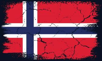 fri vektor platt design grunge Norge flagga bakgrund