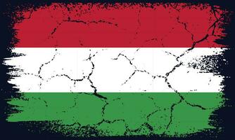 kostenlos Vektor eben Design Grunge Ungarn Flagge Hintergrund