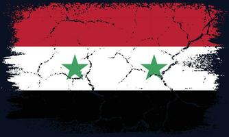 kostenlos Vektor eben Design Grunge Syrien Flagge Hintergrund