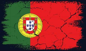 fri vektor platt design grunge portugal flagga bakgrund