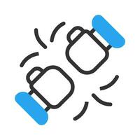 boxning ikon duotone blå svart sport symbol illustration. vektor