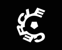 Kreis Brügge Verein Logo Symbol Weiß Belgien Liga Fußball abstrakt Design Vektor Illustration mit schwarz Hintergrund