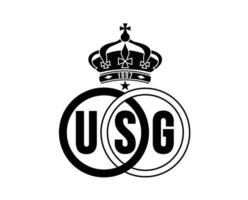 Royale Union Heilige Gilloise Verein Logo Symbol schwarz Belgien Liga Fußball abstrakt Design Vektor Illustration