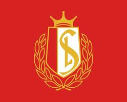 standard de liege klubb symbol logotyp belgien liga fotboll abstrakt design vektor illustration med röd bakgrund