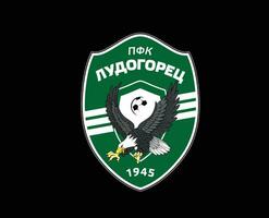 ludogorets razgrad klubb logotyp symbol bulgarie liga fotboll abstrakt design vektor illustration med svart bakgrund