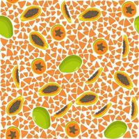 Illustration zum Thema große farbige nahtlose Papaya vektor