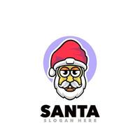 Santa Karikatur komisch Maskottchen Logo vektor