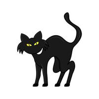 schwarz Katze Illustration. Halloween thematisch Design. großartig zu verwenden wie ein Element oder Clip Kunst vektor