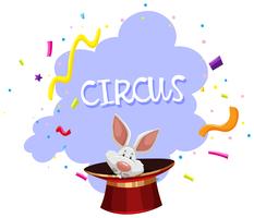 En kanin Magic Trick Circus vektor