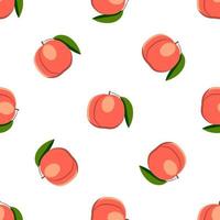 illustration på tema storfärgad sömlös persika vektor